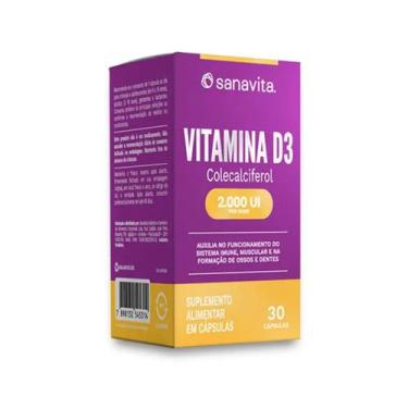 Imagem de Vitamina D3 2.000 UI Sanavita 30 Cápsulas