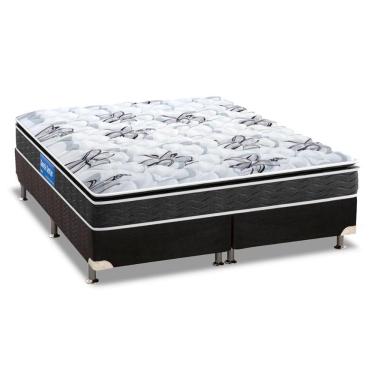 Imagem de Cama Box King: Colchão Ortopédico Probel Guarda Costas Extra Firme + Base Crc Suede Black(193X203)