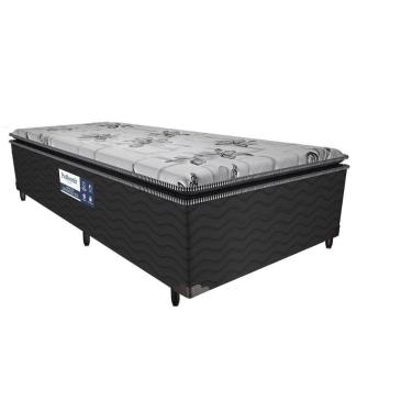 Imagem de Cama Box Conjugado Solteiro: Colchão Ortopédico D28 Pillow Top Black (88x188x50)