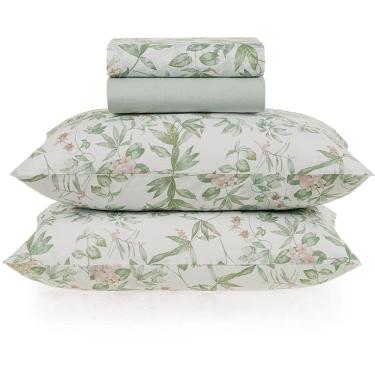 Imagem de Jogo de Cama Karsten Naila 160 Fios 4 Peças Queen Verde