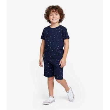 Imagem de Pijama Infantil Camiseta e Bermuda Select Azul, 4, Azul