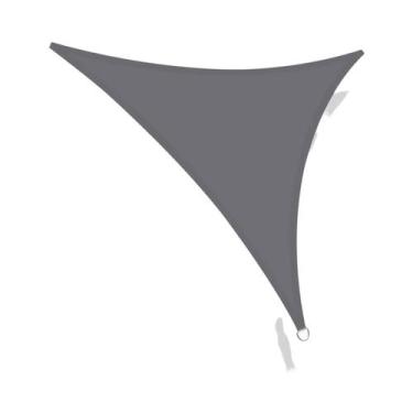 Imagem de Toldo De Sombra Triangular Cinza Escuro Com 95% De Bloqueio UV E Borda