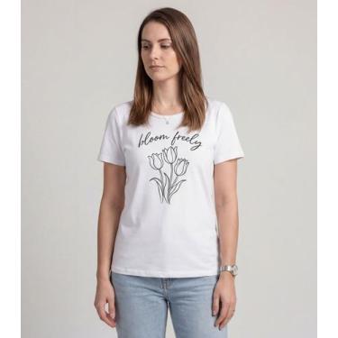 Imagem de Blusa Feminina em Malha Visco Infinita Cor Branco, P, Branco