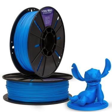 Imagem de Filamento PLA Velvet High Speed 1Kg 1,75mm Efeito Aveludado Impressora 3D FDM Voolt3D (Azul Velvet)
