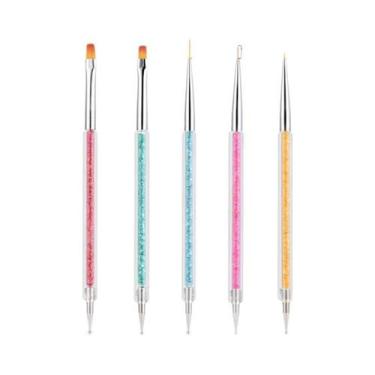 Imagem de Conjunto De 5 Canetas Para Nail Art: Caneta Pontilhadora, Pincel Para 