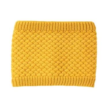 Imagem de Cachecol De Inverno Para Meninas, Com Gola Alta, Cor Sólida, Proteção 