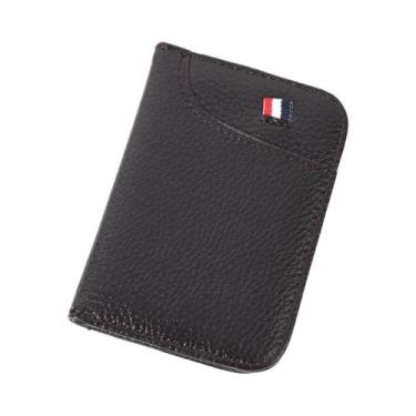 Imagem de Carteira Mini Slim Masculina Em Couro PU Macio, Portátil, Para Cartões