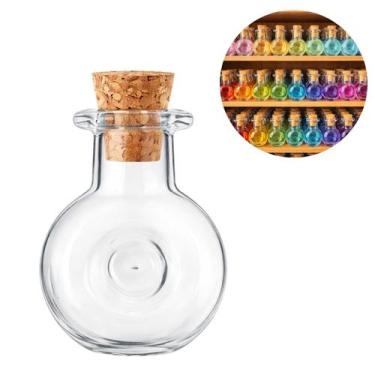 Imagem de 200 Frascos de Vidro Decorativo 2ml Com Rolha Artesanato - Freecom