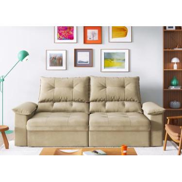 Imagem de Sofá Retrátil Reclinável 3 Lugares Suede 1,80m Ravena - CIALAR MÓVEIS,
