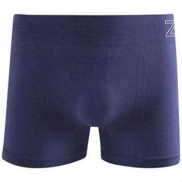 Imagem de Cueca Boxer Masculina Zee Rucci Microfibra Confortável Sem Costura, Az