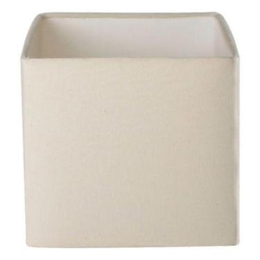 Imagem de Cupula de Abajur Quadrada 15x15x15cm Tecido Algodão Soquete nacional R