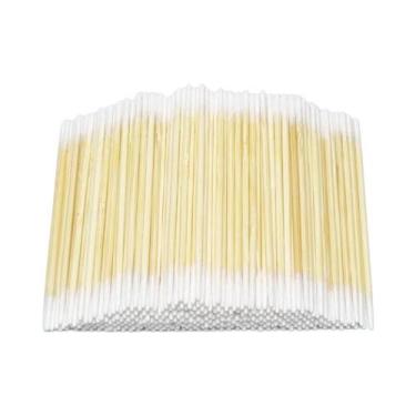 Imagem de Cotonetes De Microblading Com Ponta Afiada E Cabos De Madeira 7mm Para