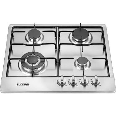 Imagem de Fogão de Mesa Cooktop 4 Bocas Aço Inox À Gás Suggar Fg4134ix Bivolt