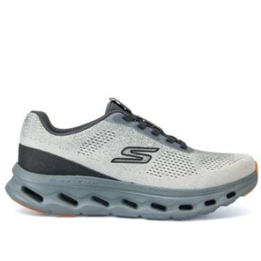Imagem de Tenis Skechers Branco Cinza Laranja Masculino Original 217020-Masculino