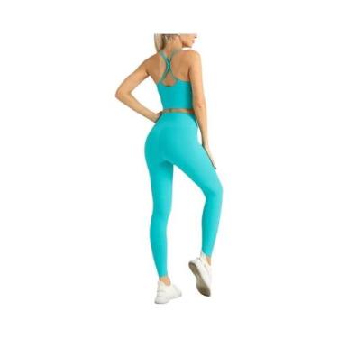 Imagem de Conjunto De Roupas De Yoga Femininas Em 2 Peças Para Fitness, Pilates 