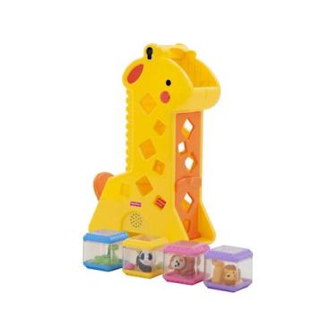 Imagem de Brinquedo de Encaixar Girafa Pick-A-Blocks - Fisher-Price, Amarelo, Gi