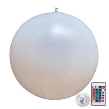 Imagem de Luzes LED Flutuantes Para Piscina Em 16 Cores, Bola Inflável De Praia 