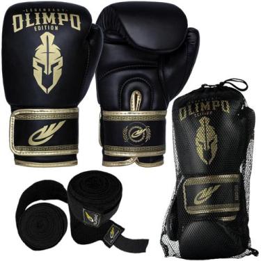 Imagem de Kit Luva Boxe Muay Thai Bandagem 5 Metros Olimpo Legendary - Olimpo Es