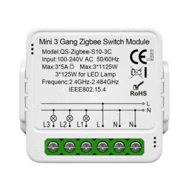 Imagem de Módulo De Interruptor Inteligente 1/2/3 Gangue ZigBee Tuya Compatível 