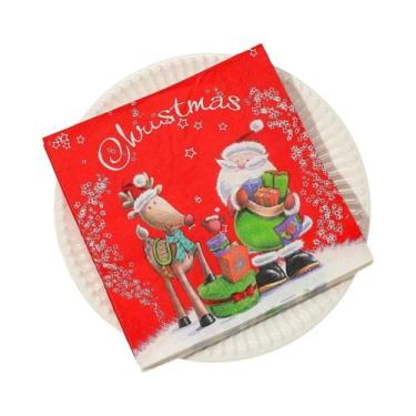 Imagem de Guardanapos Descartáveis De Natal Com Arte De Decoupage De Papai Noel 