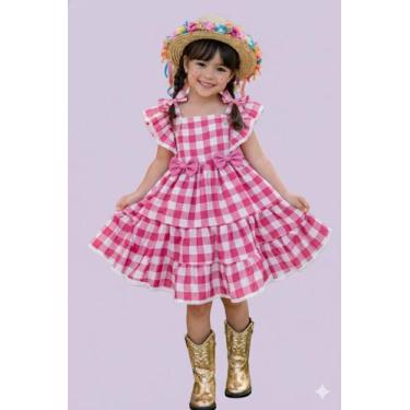 Imagem de Vestido Banana Club Aline Xadrez Rosa, Rosa, 8