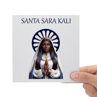 Imagem de Adesivo Santa Sara Kali DTF UV Envernizado Prova D'água , 10 cm