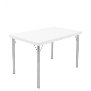 Imagem de Mesa Tramontina Beta Branca Com Base Em Alumínio Polido
