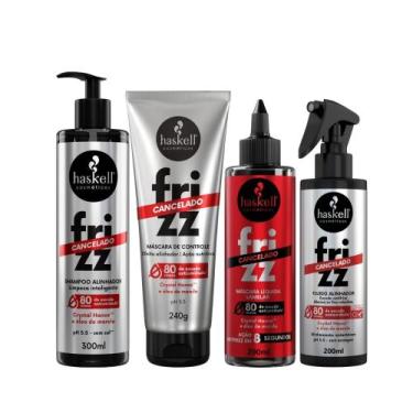 Imagem de Kit Haskell Frizz Cancelado Shampoo 300ml + Máscara 240g + Máscara Líq