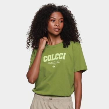 Imagem de Camiseta Colcci Casual Feminina, Verde, EP
