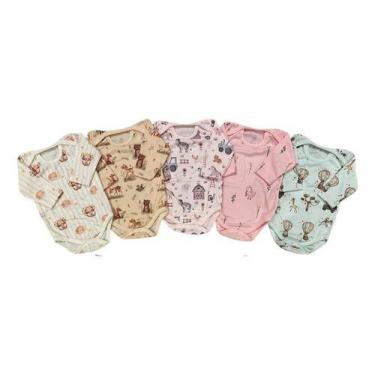 Imagem de Kit 10 Bodies M/longa Caneladinho Digital Rotativo Menina Alyaht -, Mu