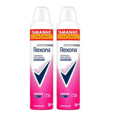 Imagem de Kit Desodorante Antitranspirante Aerosol Rexona Powder Dry 72 horas 25