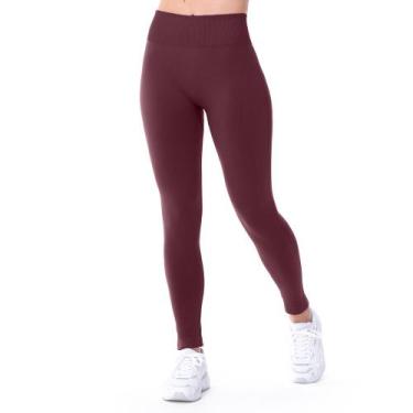 Imagem de Calça Legging Fitness Jacquard Bordeaux - Zee Rucci, GG