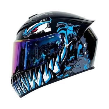 Imagem de Capacete De Motocicleta Retrô Masculino Com Viseira Solar DOT, Quente 