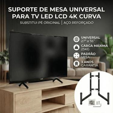 Imagem de SUPORTE DE MESA PARA TV MONITOR PARA TELAS DE 27 A 55 POLEGADAS TVS GR