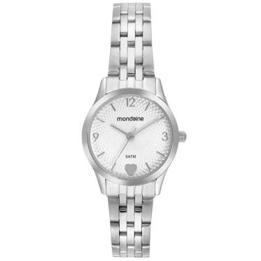 Imagem de Kit Relógio Mondaine Prata com Colar e Brincos 32795L0MKNE2K1-Feminino