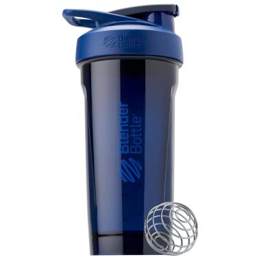 Imagem de Garrafa Shaker Cup BlenderBottle Strada 800 ml para batidos de proteína azul-Unissex