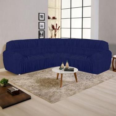 Imagem de Capa Sofá De Canto 6 Lugares Malha Decoração Promoção - Florenza Enxov