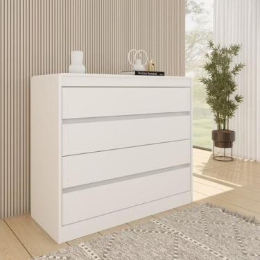 Imagem de Cômoda 4 Gavetas Orgânica Luna 100% MDF 91cm Yescasa