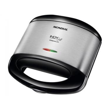 Imagem de Sanduicheira e Grill Premium S-07 800W Preto/Inox - MONDIAL, Preto, 22
