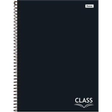 Imagem de Caderno 10 materias Universitario Preto Class Foroni Capa dura