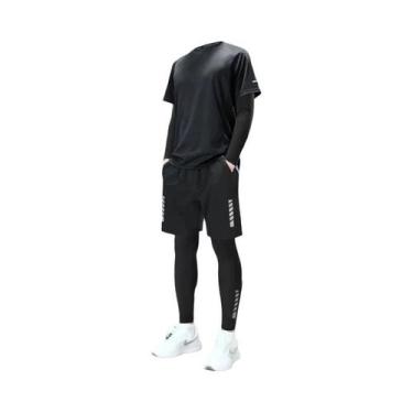 Imagem de Roupas De Fitness Masculinas De Secagem Rápida Em Seda Gelada, Camiset