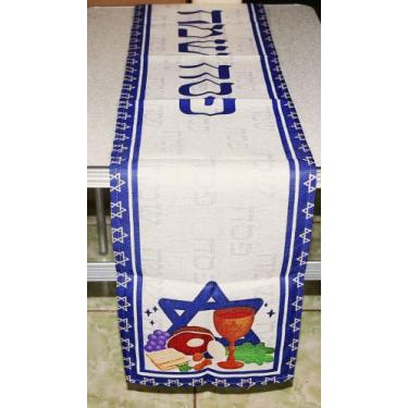 Imagem de Caminho De Mesa Decoração Estrela Davi Judaico Hebraico - jerusalém gi