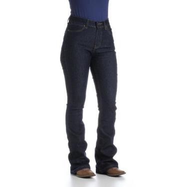 Imagem de Calça Jeans Feminina com Elastano Wrangler Original Azul 27295, 36, Az