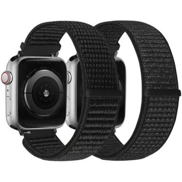 Imagem de Apple Watch compatível com nylon Sport Loop Band WollIle 38-49 mm