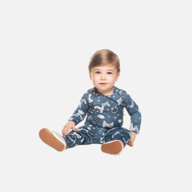 Imagem de Pijama Body E Calça Malha Térmica Sublimada Bebê Have Fun 29578 Offwhi