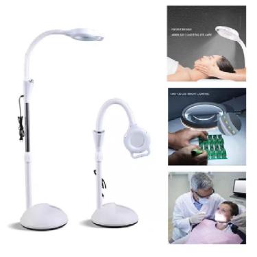 Imagem de Lupa Luminária com Tripé Yeet Profissional para Precisão 120 Leds Luz Fria Ampliação 3x a 5x 220V