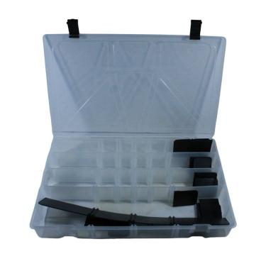 Imagem de Estojo Pesca JP Fishing Box 50 Transparente Polipropileno 36x22x6cm