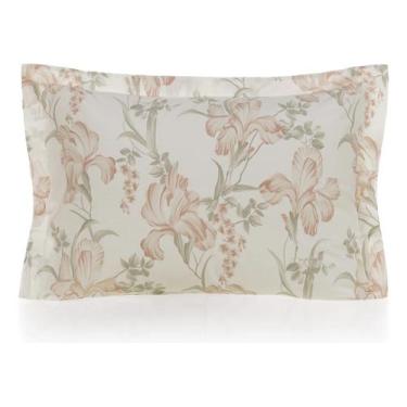 Imagem de Par De Fronha 200 Fios Karsten 50x70 Amelia Branco Floral