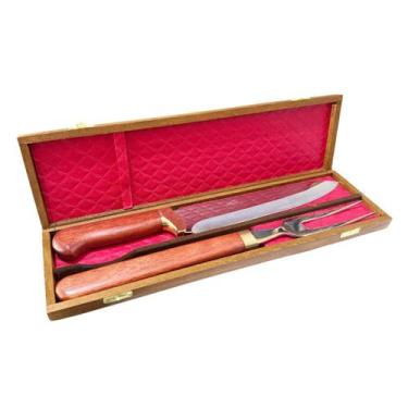 Imagem de Kit Churrasco Arkhip Churra Master Grill com Cabo de Madeira (Garfo e 