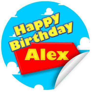 Imagem de Adesivos de Aniversário Personalizados 6,35 cm Redondos 36 un. - Marca